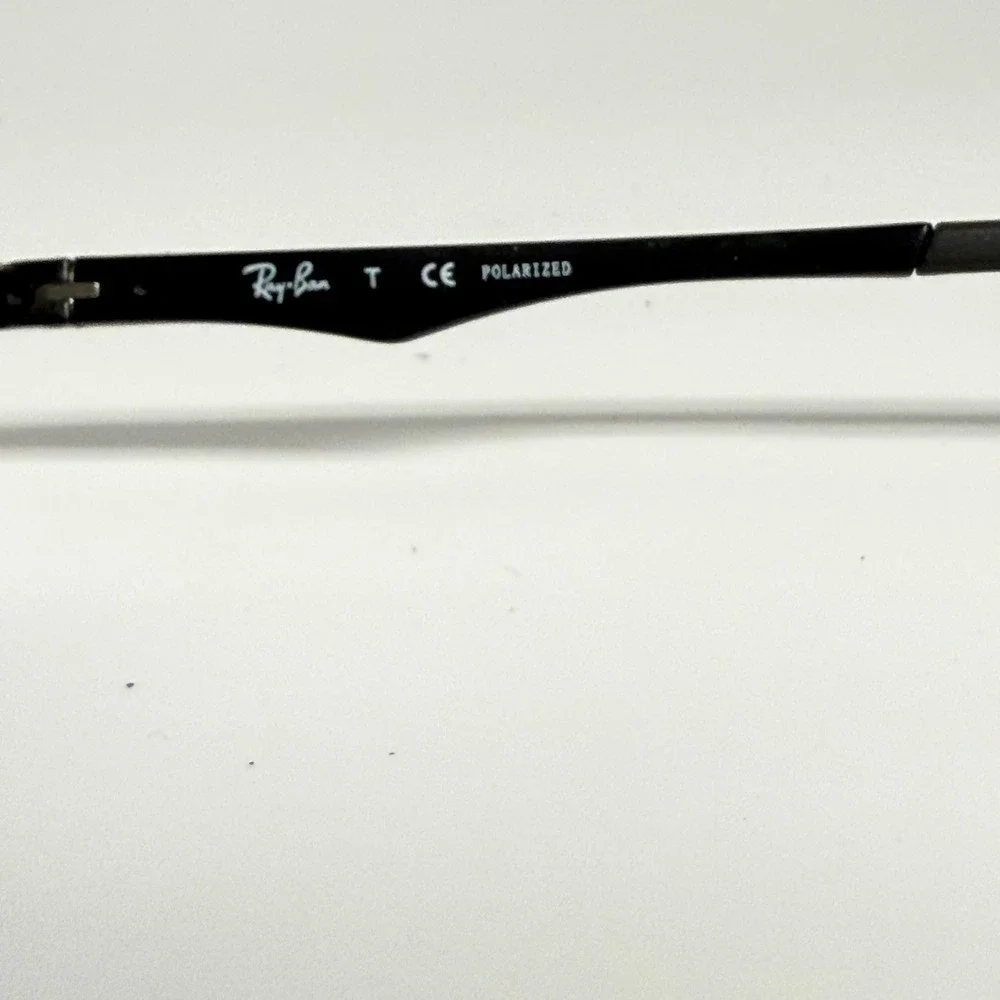 Ray-Ban RB 3498 002/9A Polarized Sunglasses Black Metal Rectangle 64-17 135